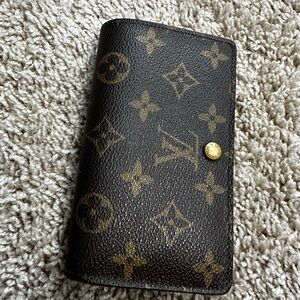 Louis Vuitton Black and Gold Monogram Wallet